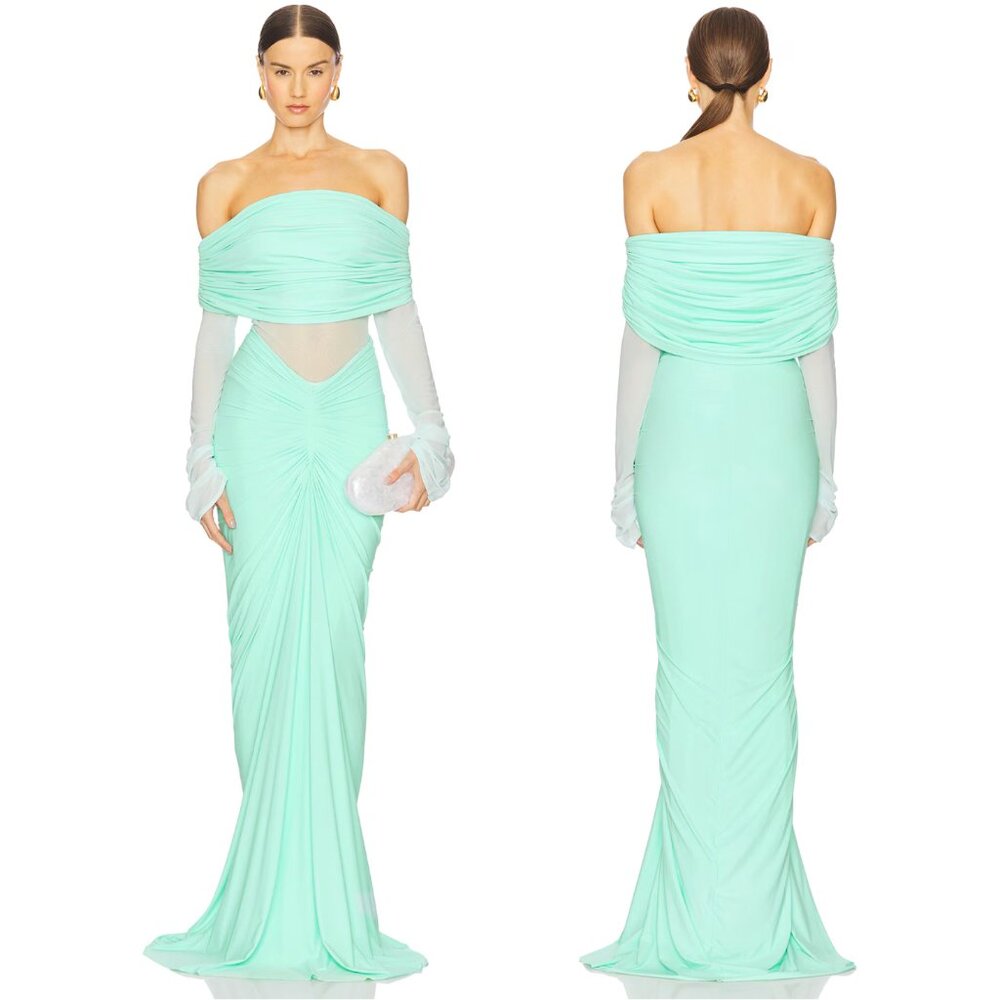 NEW Deme by Gabriella REVOLVE Jolene Gown in Mint Green Formal Maxi Dress Small